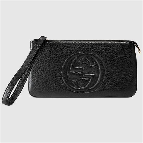 gucci soho leather wristlet|gucci soho leather tote bag.